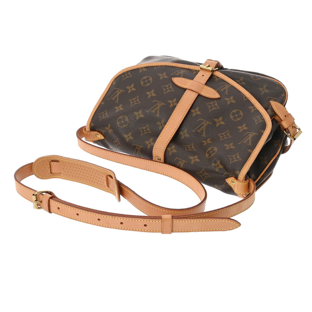Louis Vuitton Brown Monogram Shoulder Saumur Bag Canvas - Picture 3 of 11
